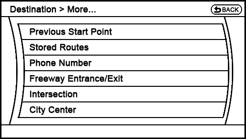 proposed Destination - More menu