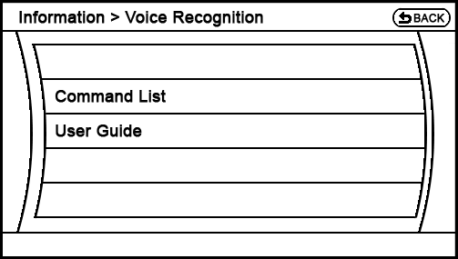 proposed Information - Voice Recognition screen
