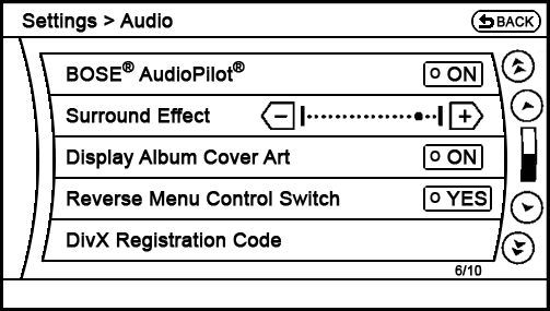 proposed Settings - Audio (6-10) menu