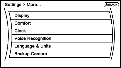 proposed Settings - More menu