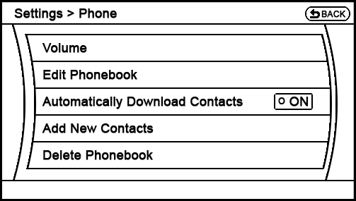proposed Settings - Phone menu